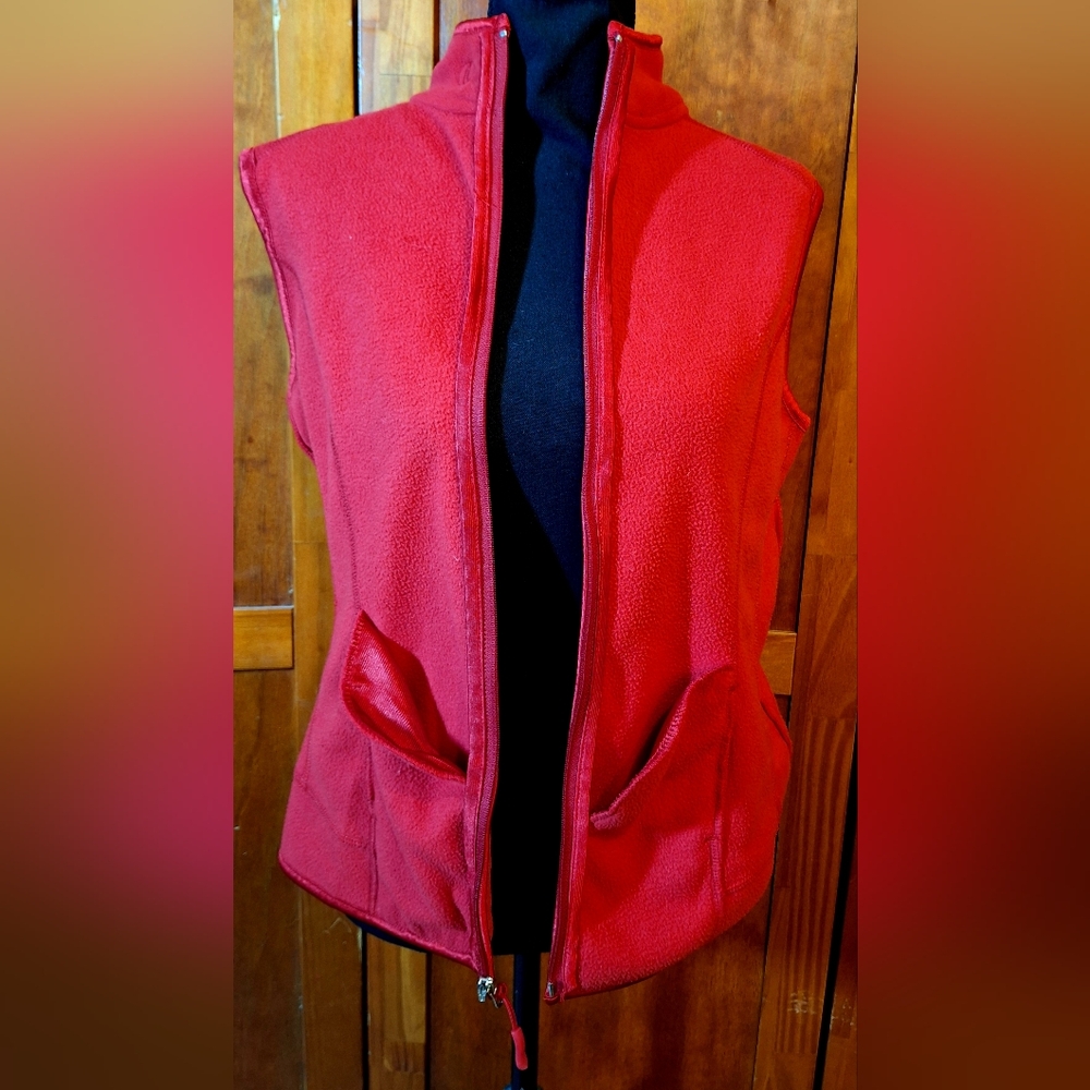DANSKIN NOW full-zip fleece vest Size M (8/10) - Picture 6 of 8